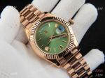 Clone Rolex Day Date 36mm Olive Green Rose Gold Watch